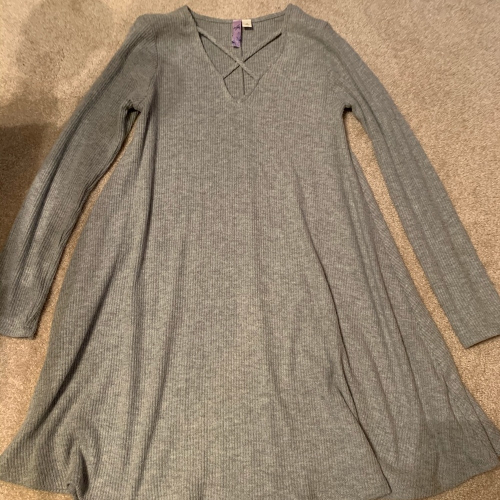 gray sweater dress